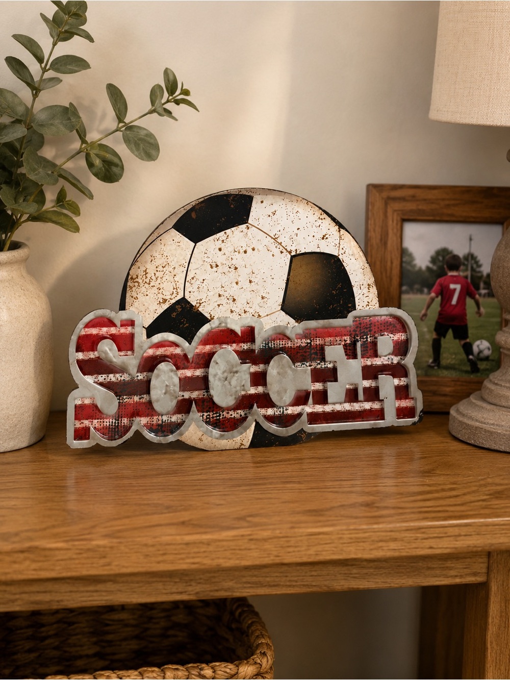 Decorative Soccer Wall Metal Sign
